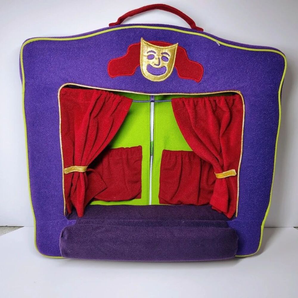 Vintage 2001 Manhattan Toy Plush Tabletop Puppet Theater Y2K